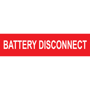 4x1, Battery Disconnect, Plastic Solar Labels, PV-318