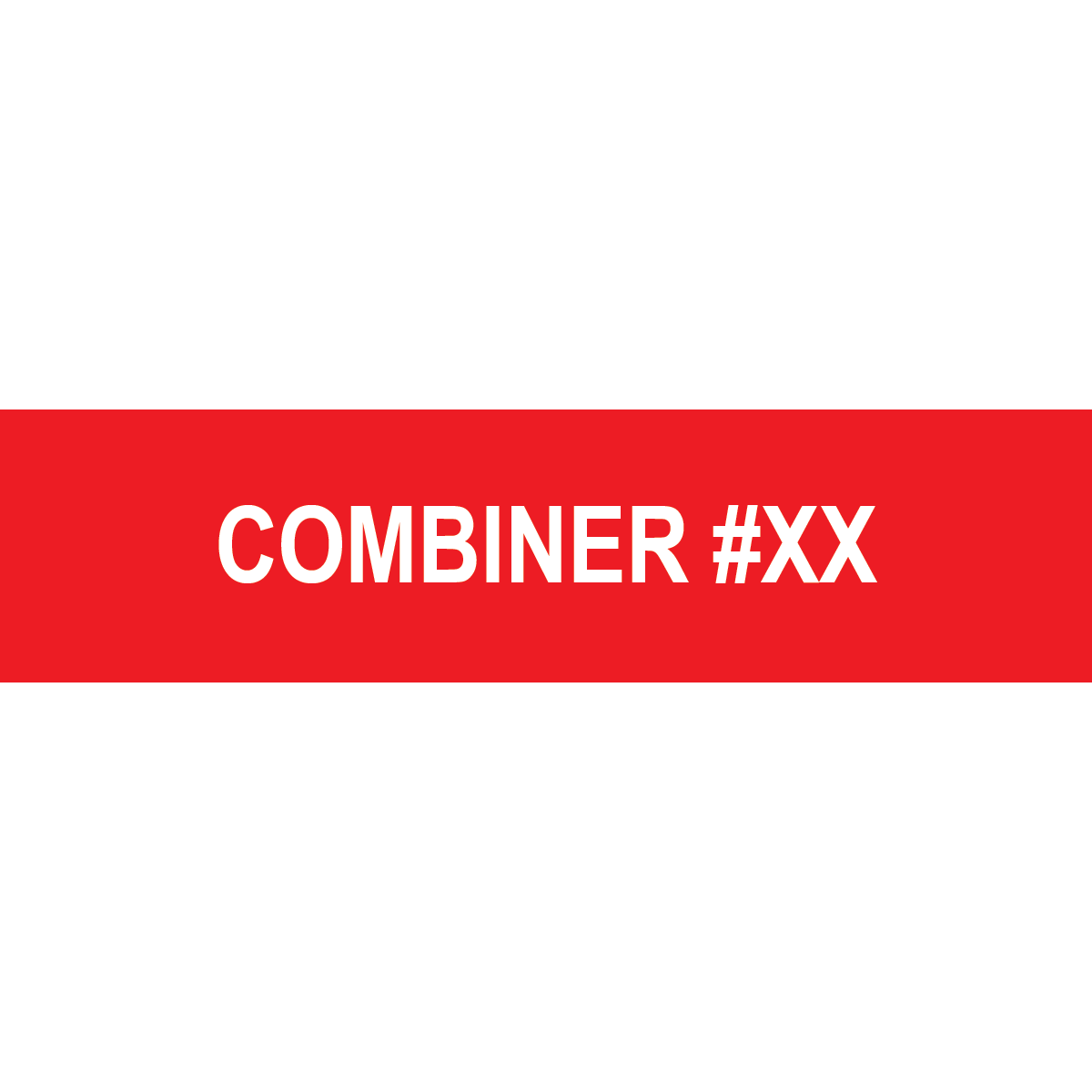 4x1, Custom Combiner Placard Plastic, Solar Labels, PV-423