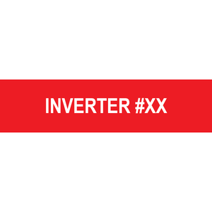 4x1, Custom Inverter Placard, Plastic Solar Labels, PV-422
