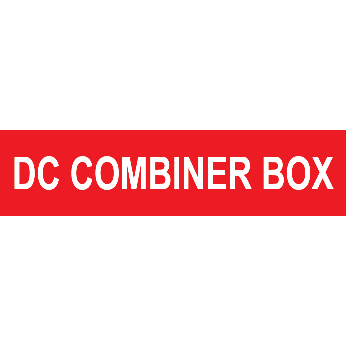 4x1, DC Combiner Box, Plastic Solar Labels, PV-353