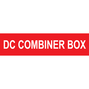4x1, DC Combiner Box, Plastic Solar Labels, PV-353