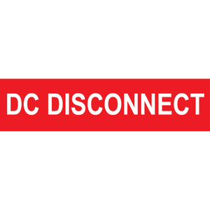 4x1, DC Disconnect, Plastic Solar Labels, PV-343