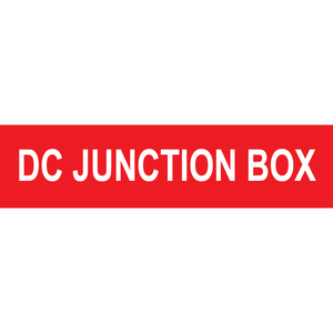 4x1, DC Junction Box, Plastic Solar Labels, PV-348