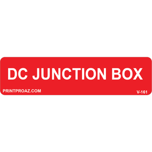 4x1 DC JUNCTION BOX, Vinyl Decal, V-161