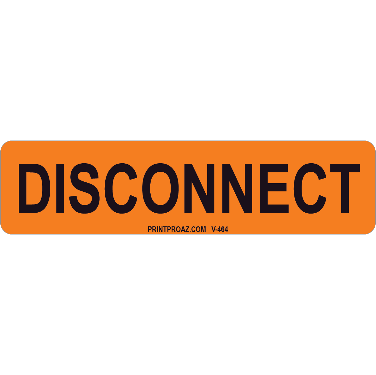 4x1 DISCONNECT, Vinyl Decal Solar Labels, V-464