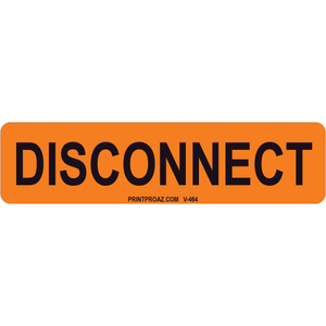 4x1 DISCONNECT, Vinyl Decal Solar Labels, V-464