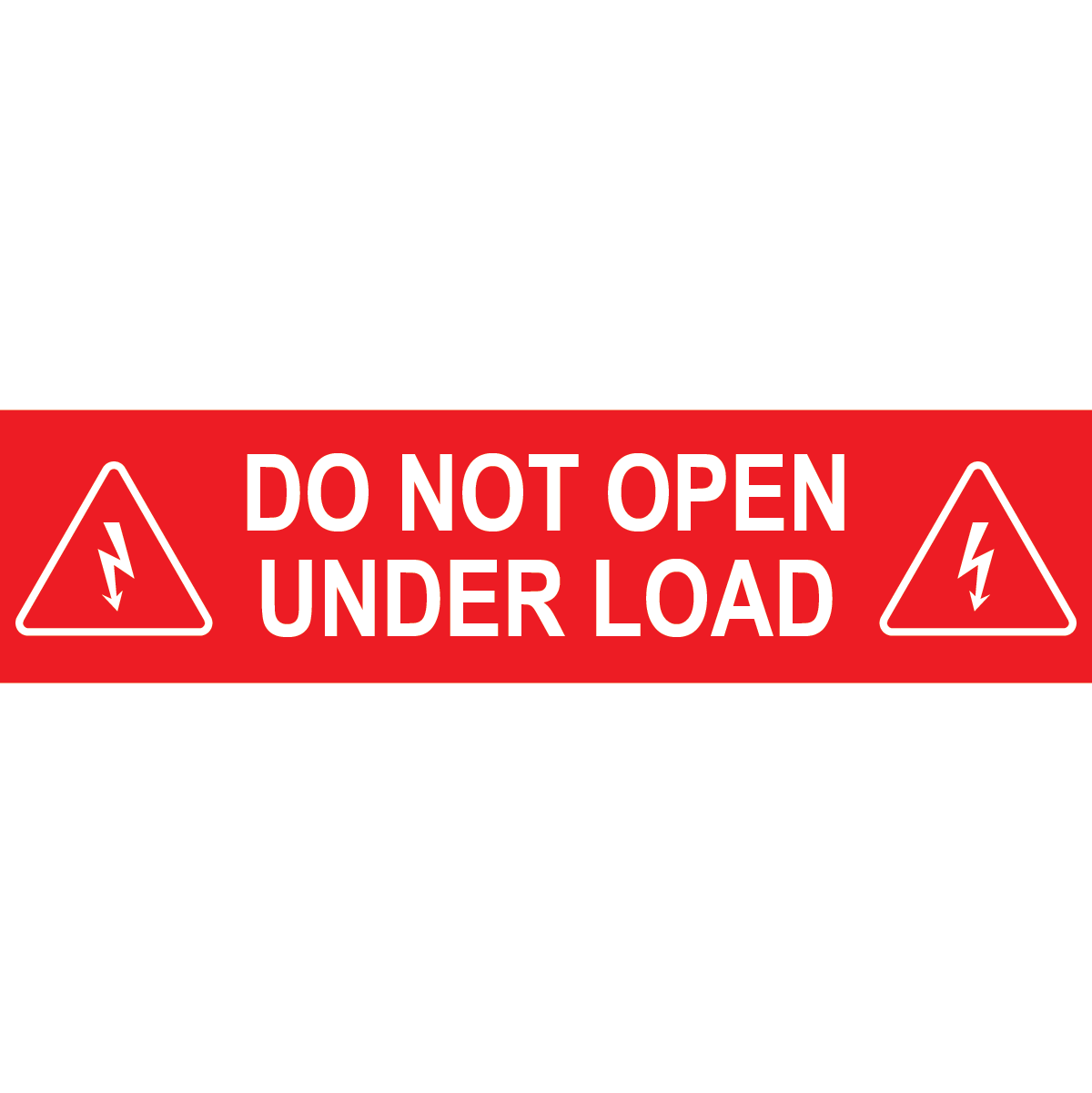 4x1, Do Not Open Under Load, Plastic Solar Labels, PV-344
