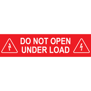 4x1, Do Not Open Under Load, Plastic Solar Labels, PV-344