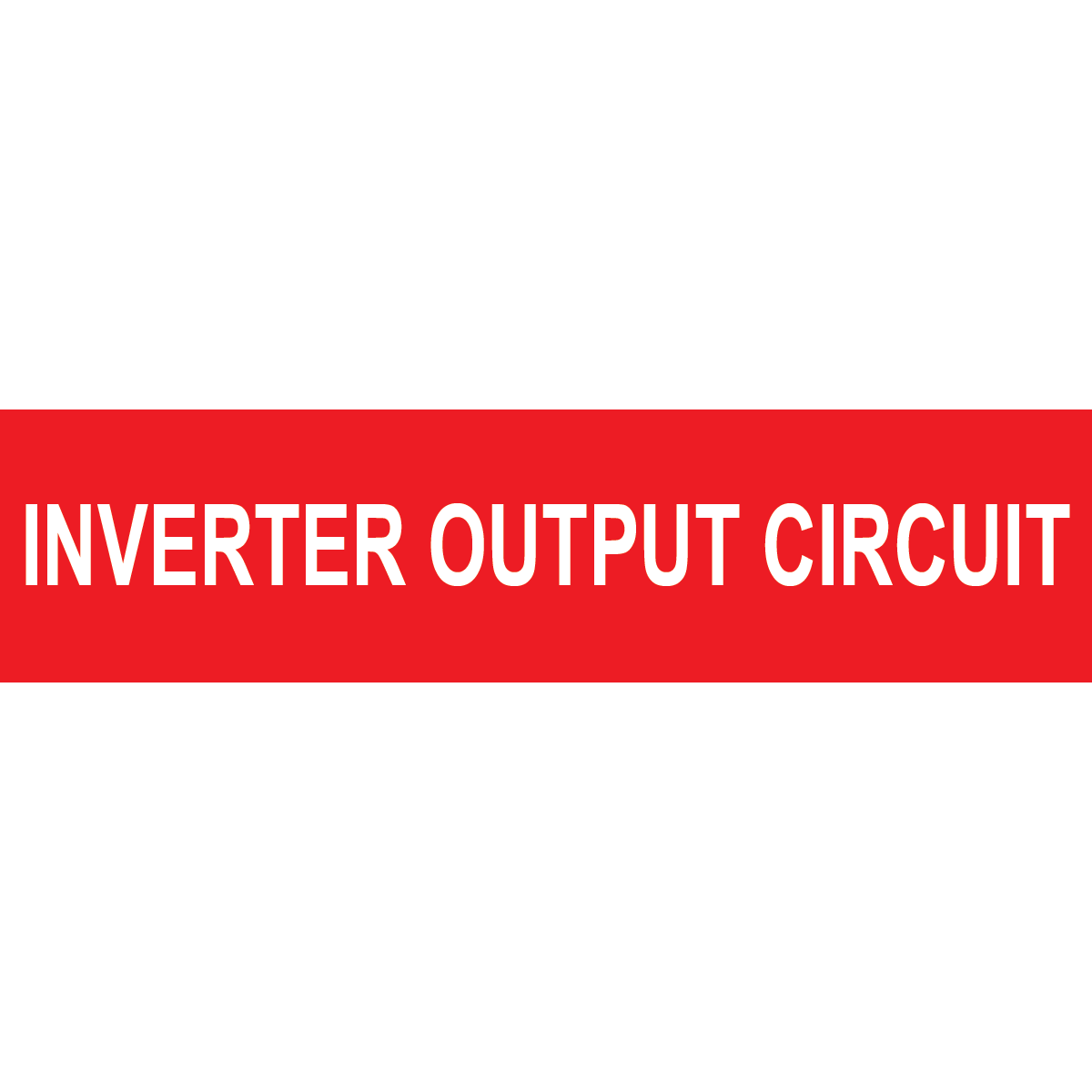 4x1, Inverter Output Circuit, Plastic Solar Labels, PV-380