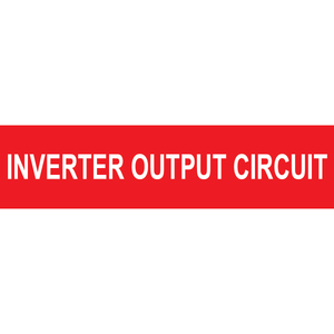 4x1, Inverter Output Circuit, Plastic Solar Labels, PV-380