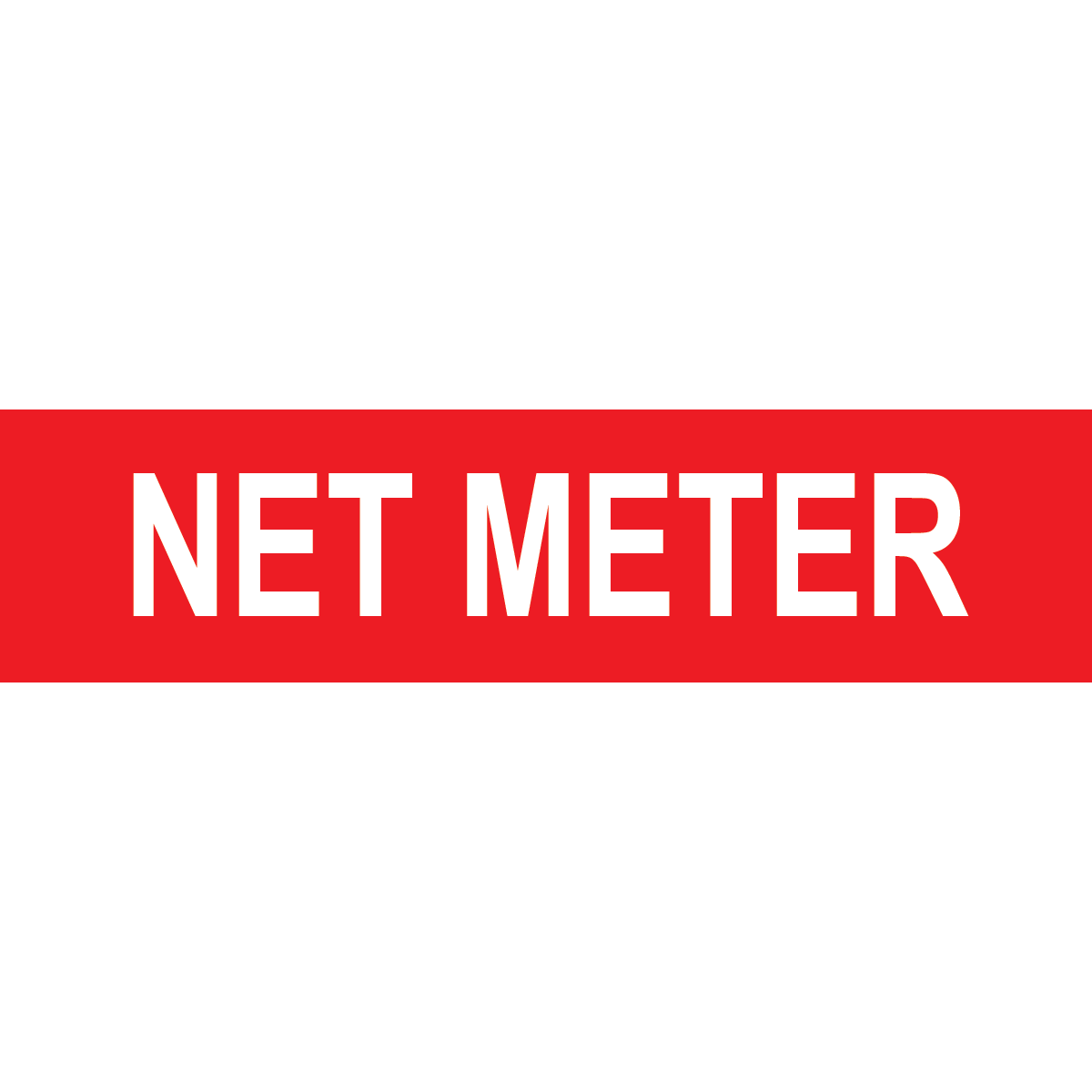 4x1, Net Meter, Plastic Solar Labels, PV-315