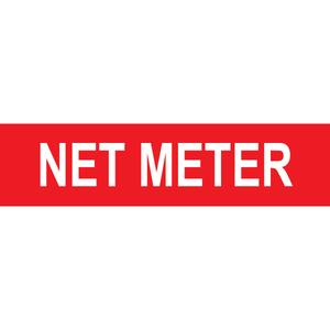 4x1, Net Meter, Plastic Solar Labels, PV-315