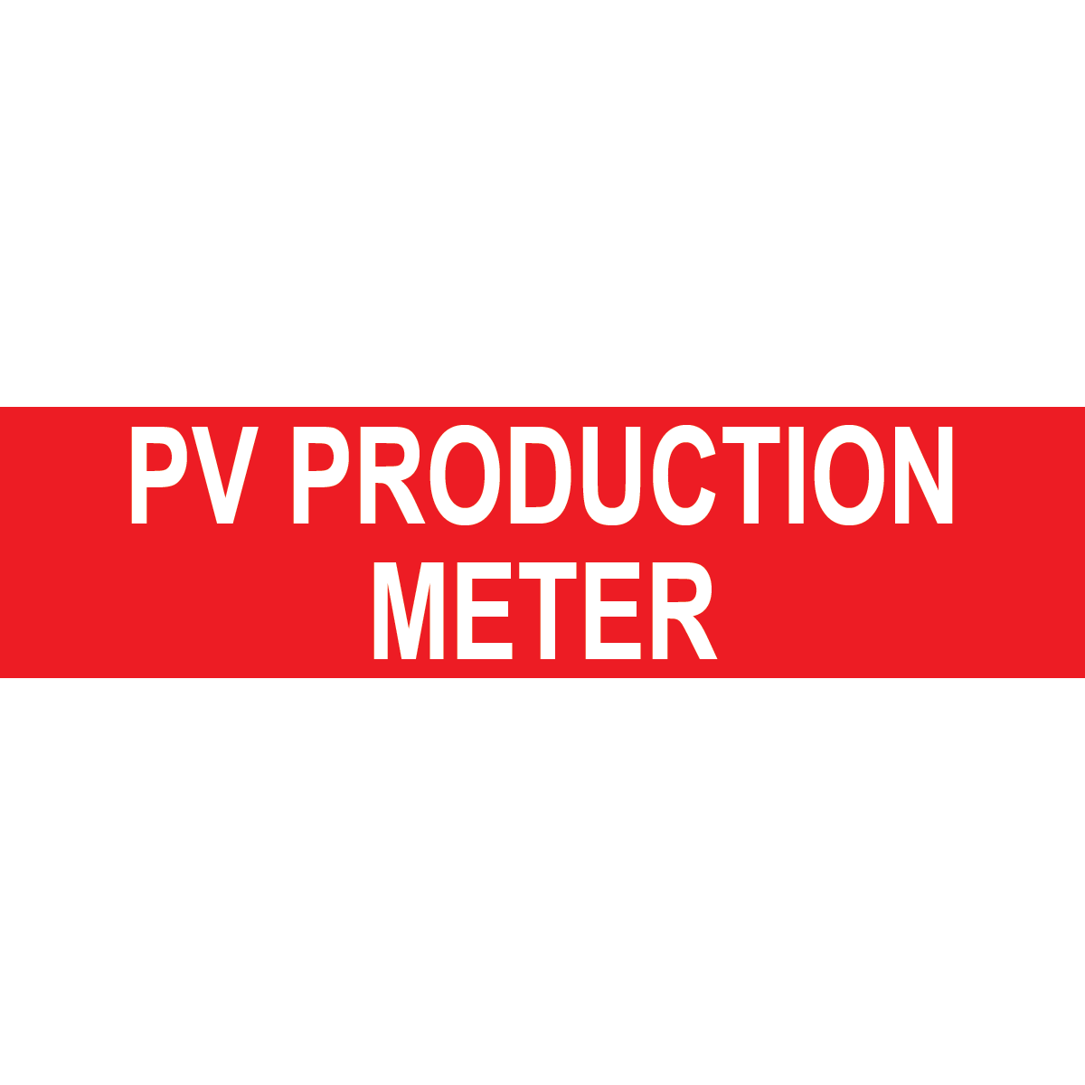 4x1, PV Production Meter, Plastic Solar Labels, PV-316