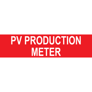 4x1, PV Production Meter, Plastic Solar Labels, PV-316
