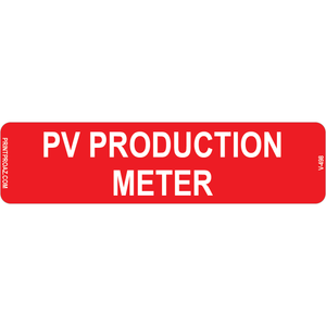 4x1 PV production meter, Vinyl Decal Solar Labels, V-498