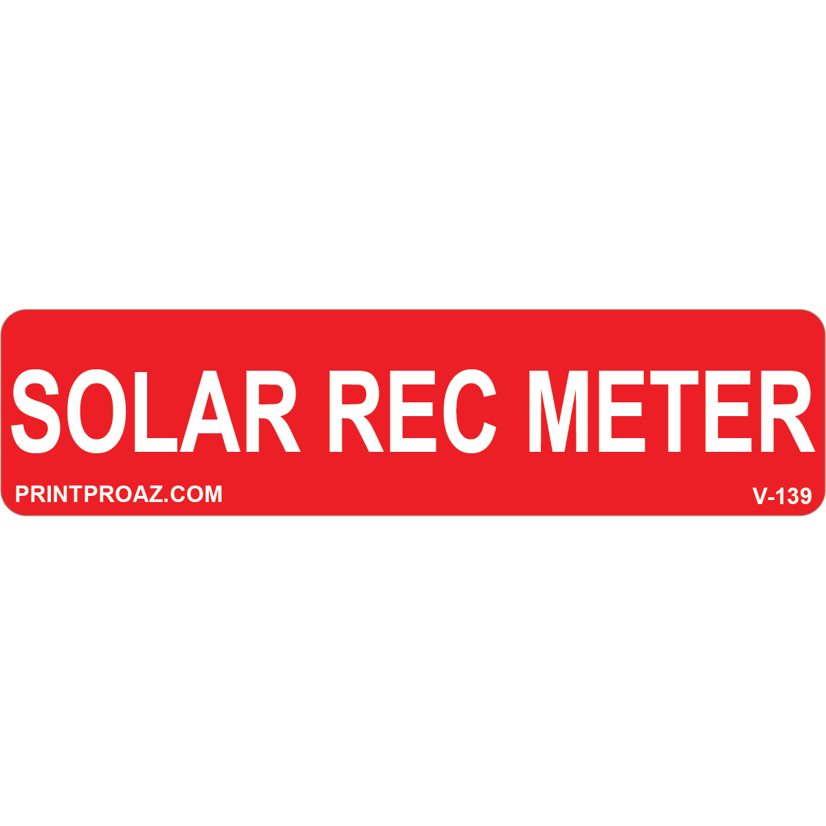 4x1 SOLAR REC METER, Vinyl Decal, V-139