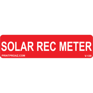 4x1 SOLAR REC METER, Vinyl Decal, V-139