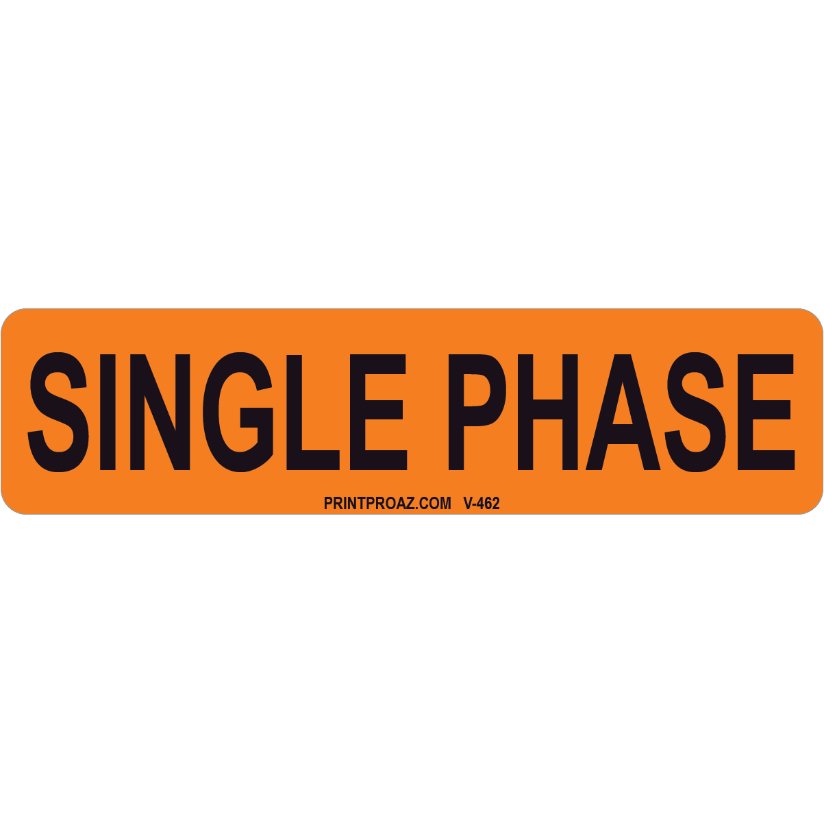 4x1 Single Phase, Vinyl Decal Solar Labels, V-462