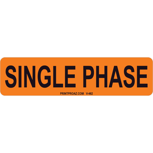 4x1 Single Phase, Vinyl Decal Solar Labels, V-462