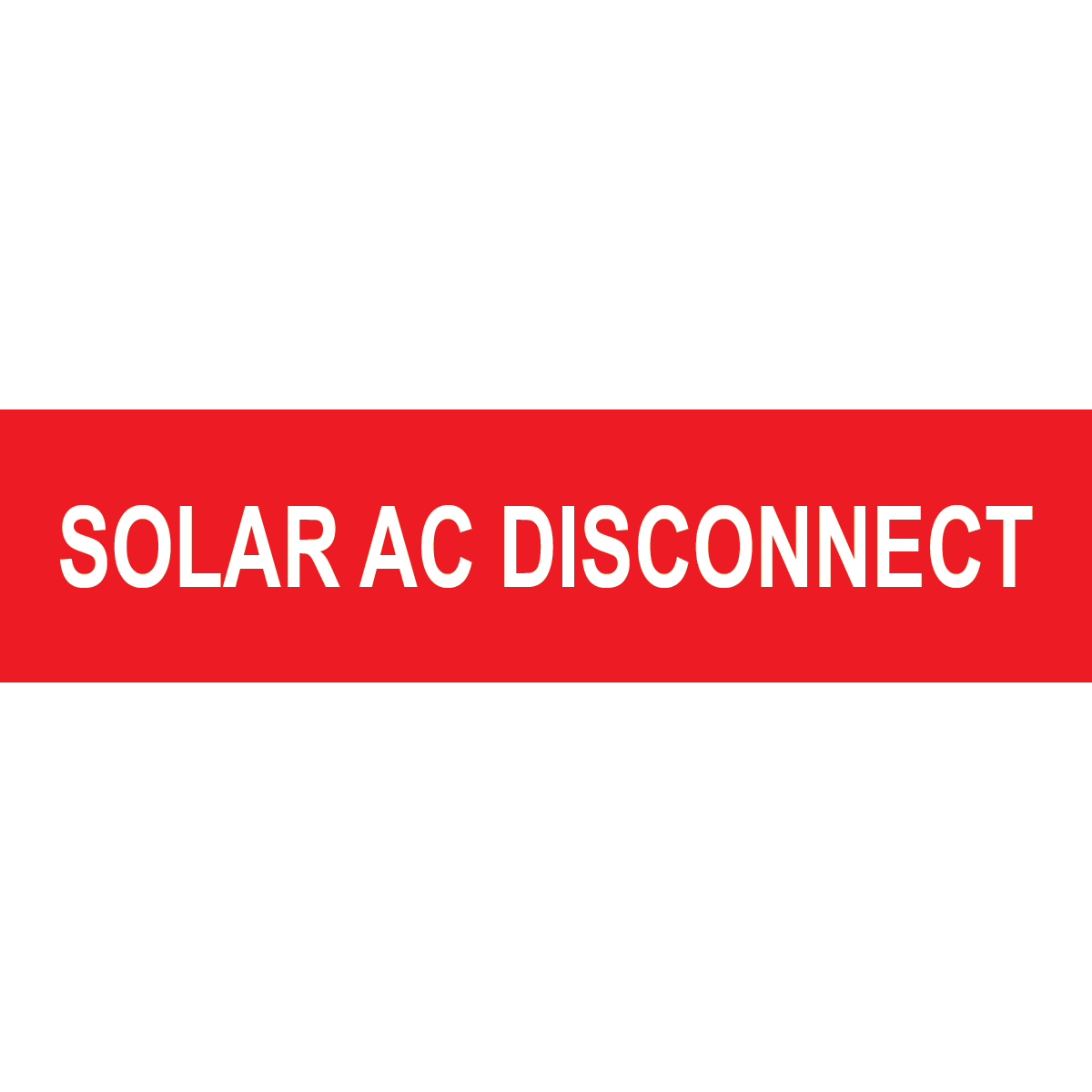 4x1, Solar AC Disconnect Plastic Solar Labels PV-383