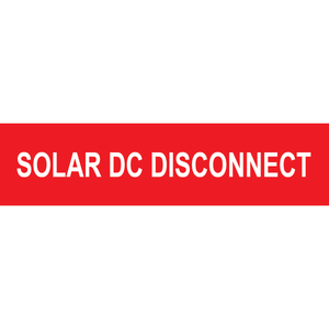 4x1, Solar DC Disconnect, Plastic Solar Labels, PV-382