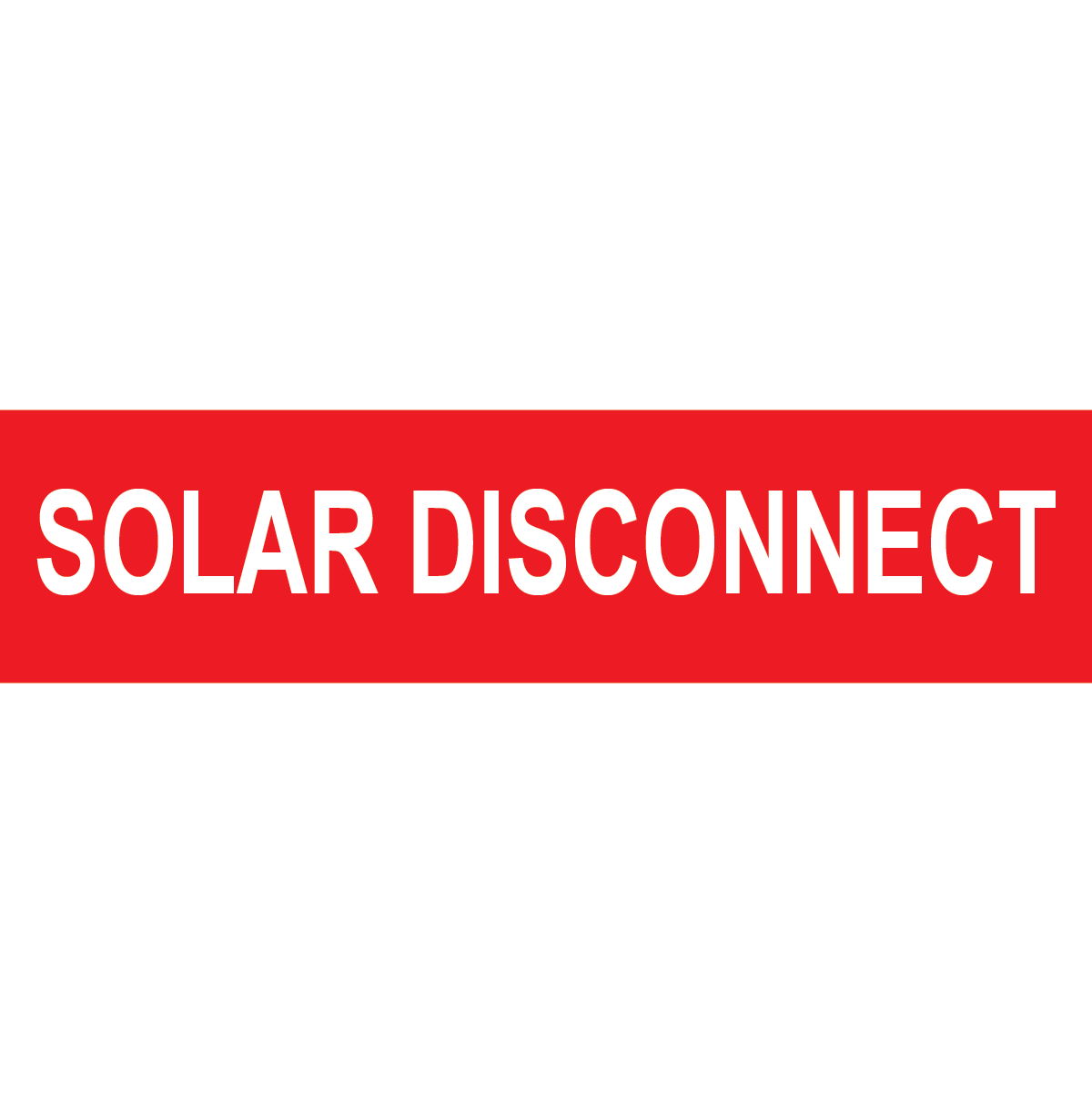 4x1, Solar Disconnect, Plastic Solar Labels, PV-347