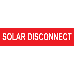 4x1, Solar Disconnect, Plastic Solar Labels, PV-347