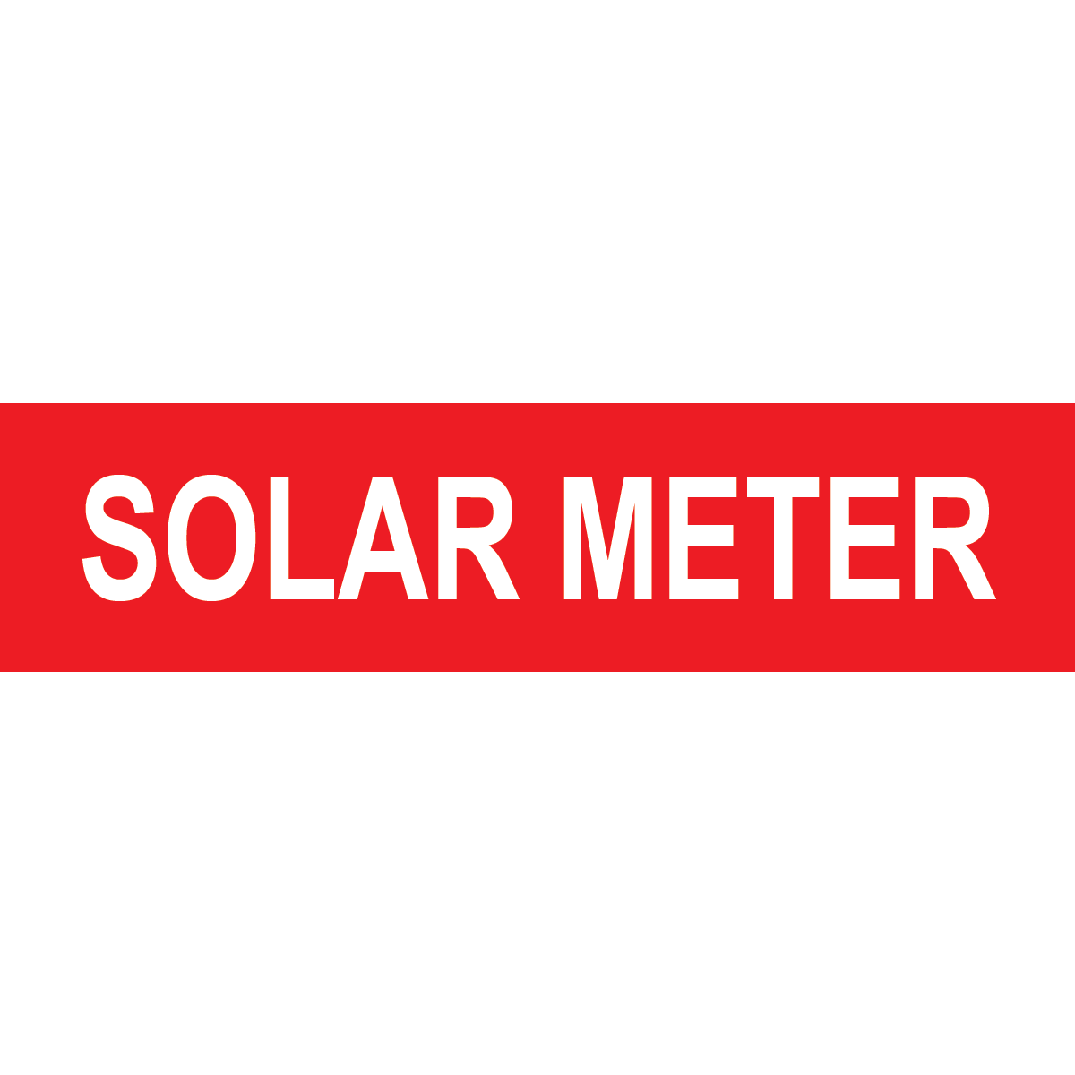 4x1, Solar Meter, Plastic Solar Labels, PV-317