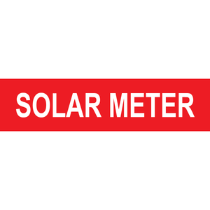 4x1, Solar Meter, Plastic Solar Labels, PV-317