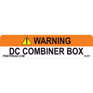 4x1 Solar Warning Label, Vinyl Decal, V-311