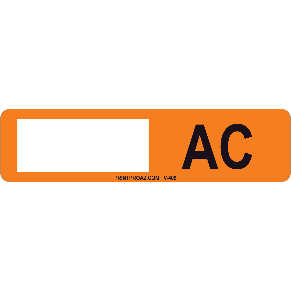 4x1 Solar Write-in Label, Vinyl Decal, V-409