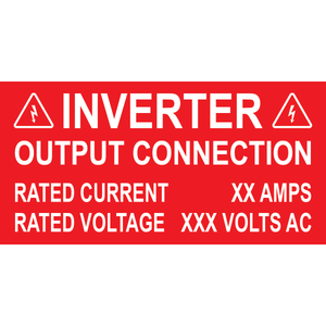 4x2, Custom Inverter Output Connection, Plastic Solar Labels, PV-402
