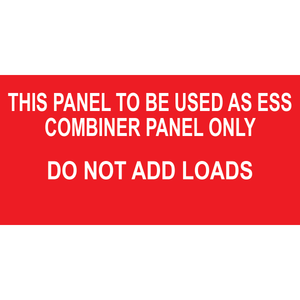 4x2, ESS Placard, Plastic Solar Labels, PV-427