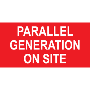 4x2, Parallel Generation On Site, Plastic Solar Labels, PV-391