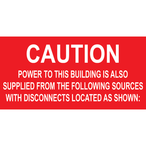 4x2, Solar Caution Placard, Plastic Solar Labels, PV-334