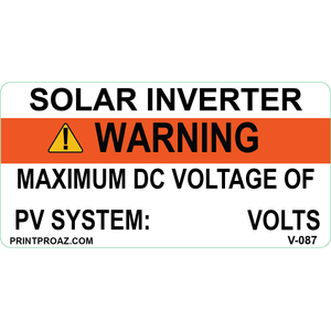 4x2 Solar Inverter, Vinyl Decal, V-087