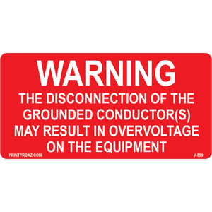 4x2 Solar Warning Label, Vinyl Decal Solar Labels, V-509