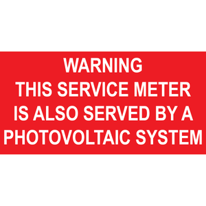 4x2, Solar Warning Placard, Plastic Solar Labels, PV-363