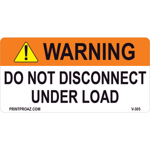 4x2 Solar Warning Sign, Vinyl Decal, V-305