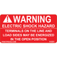 4x2 Warning Electric Shock Hazard, Vinyl Decal, V-031