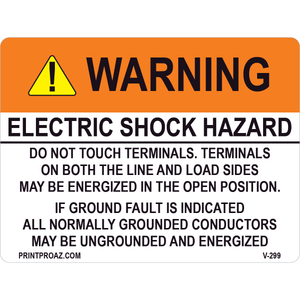 4x3 Solar Warning Label, Vinyl Decal, V-299