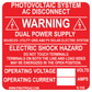 4x4 Photovoltaic System AC Disconnect, Vinyl Decal, V-116