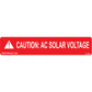 5.75x1.125 CAUTION: AC SOLAR VOLTAGE Vinyl Decal, V-156