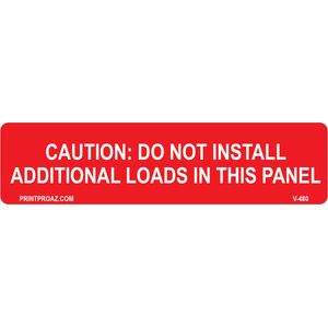 5x1.25 Solar Caution Label, Vinyl Decal Solar Labels, V-480