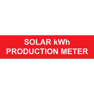 5x1.25 Solar kWh Production Meter, Plastic Solar Labels, PV-181