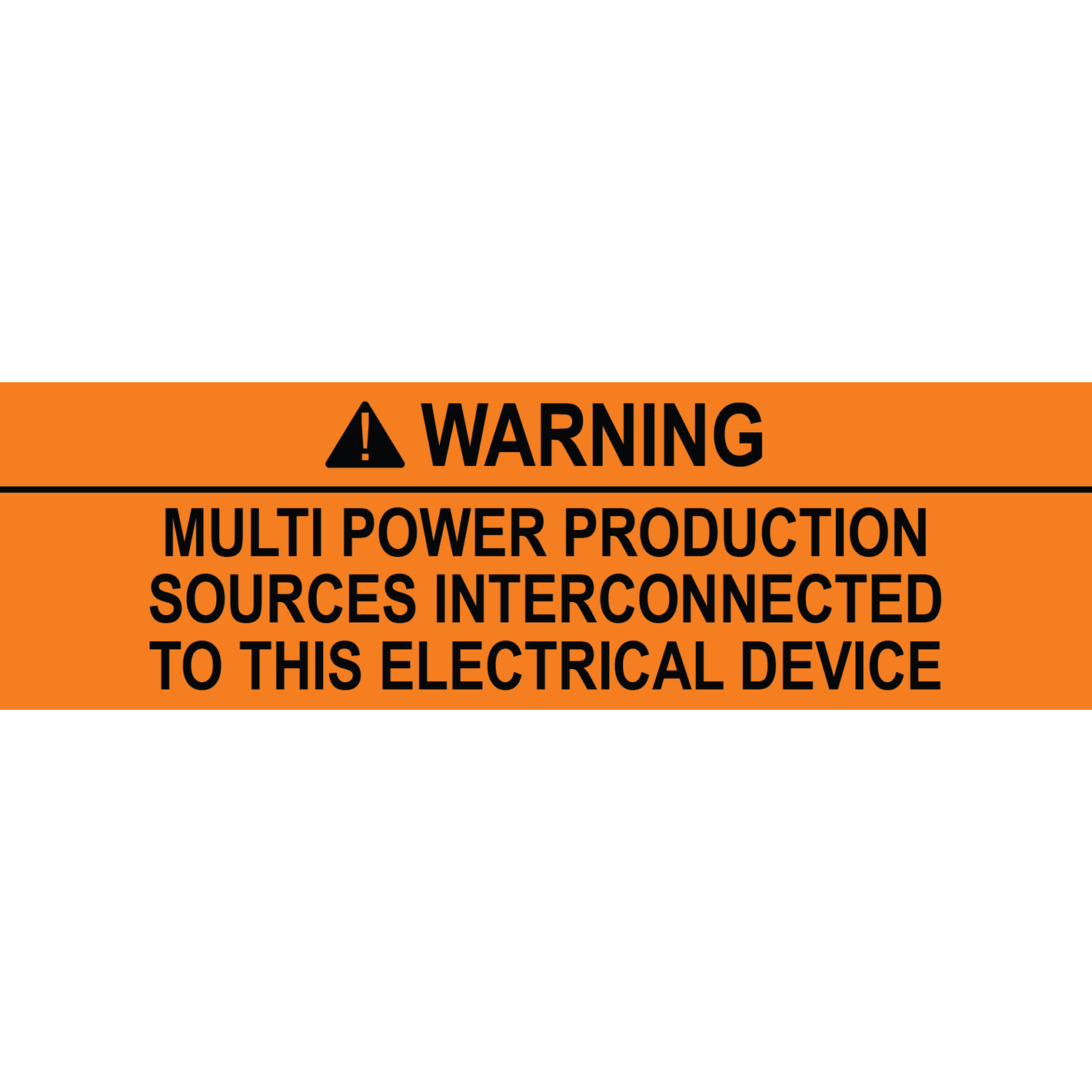5x1.5, Solar Warning Label, Plastic Solar Labels, PV-301
