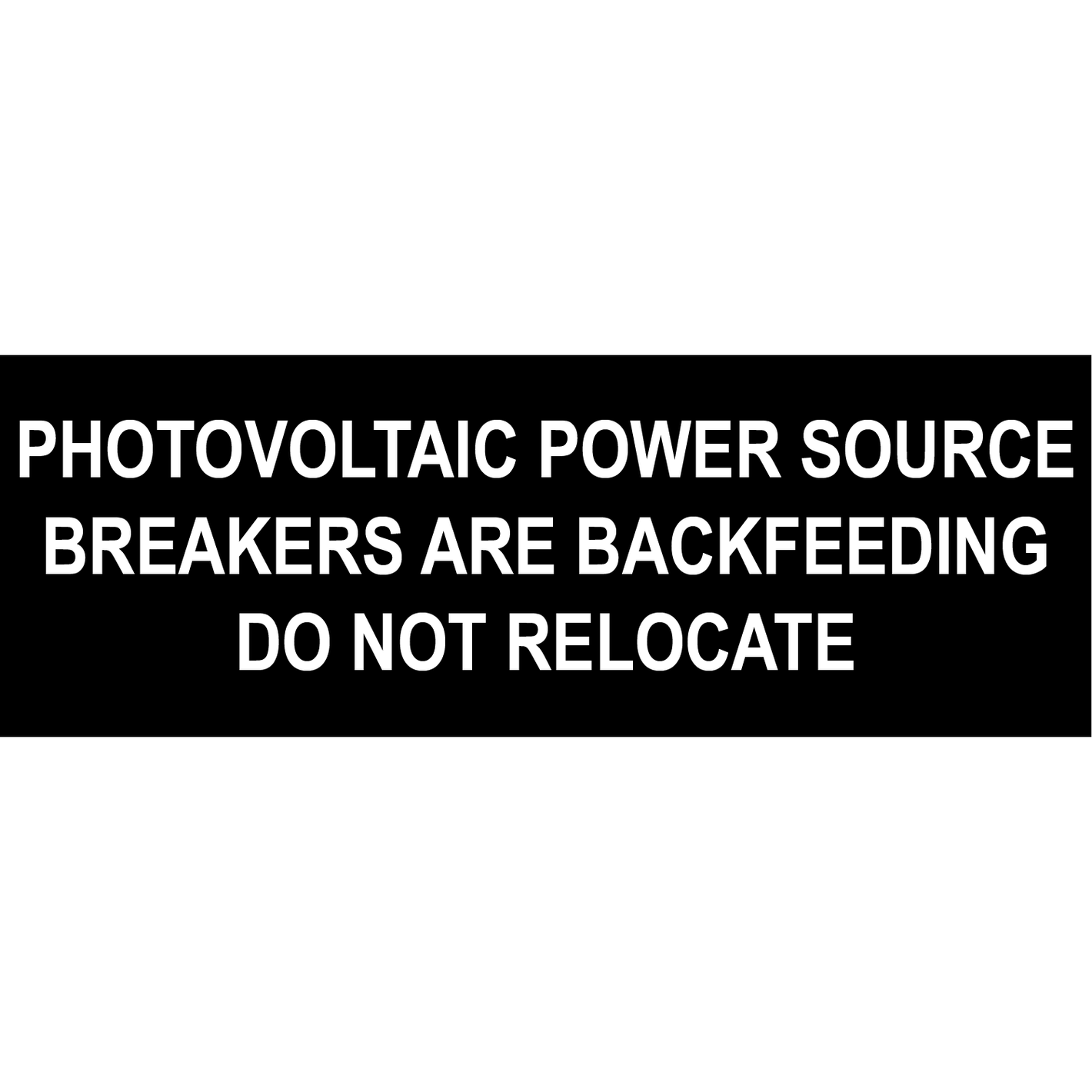 5x1.75 Photovoltaic Power Source, Plastic Solar Labels, PV-039