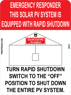 5x3.5 Emergency Responder, Vinyl Decal, V-205
