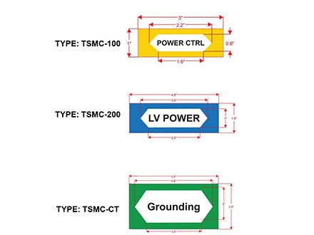 1x3 TSMC Electrical Raceway Labels