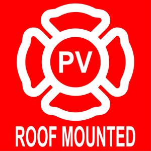 6X6, PV Roof Mounted, Plastic Solar Labels, PV-480